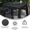 Flash Furniture 5PC Black Table and Chairs with Poly Resin Finish SB-T11C4-T-BK-GG - alternate 6